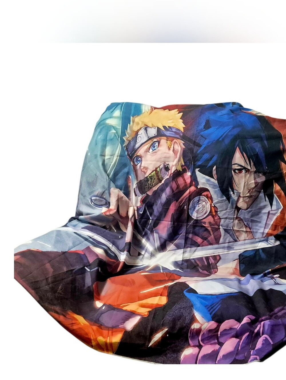 Vibrant multi-color Wall Hanging Tapestry featuring high-detail anime character